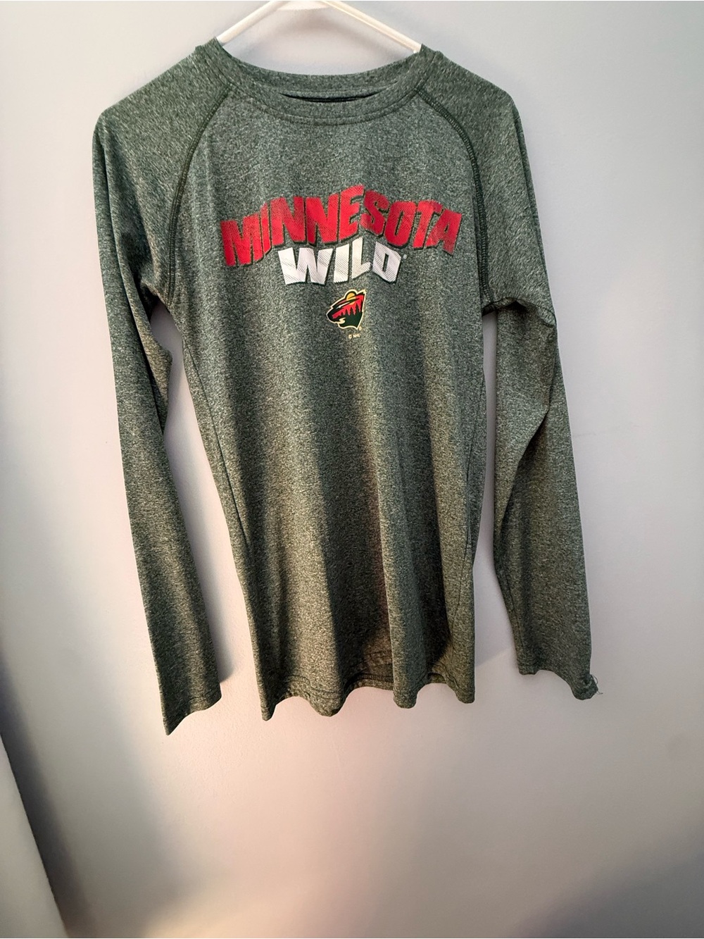 NHL Minnesota Wild Long Sleeve Shirt - Green, Red, White